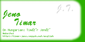 jeno timar business card